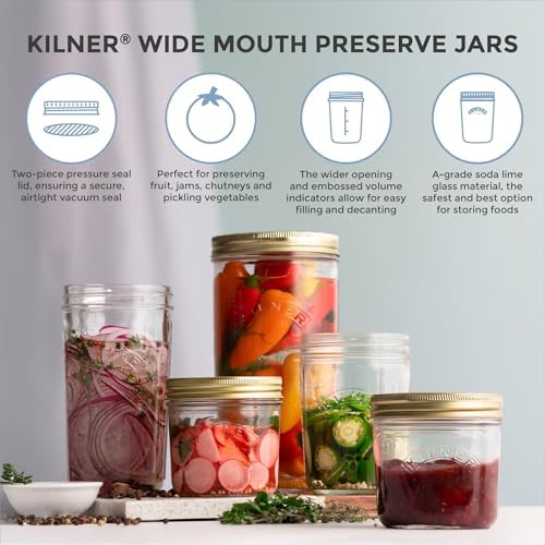 Kilner 035 Litre Wide Mouth Preserve Jar with Sealed lid