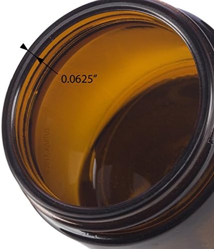 JUVITUS Amber Glass Jars with Metal Lid 12 Pack