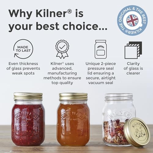 Premium 17 oz Canning Jar with Classic Design