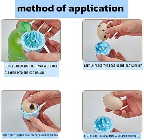 2-Piece Silicone Egg Cleaning Machine Electric Food Grade 100 SAFE