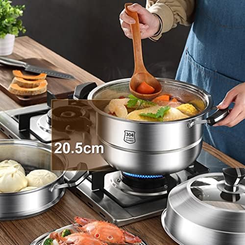 GLJAN 3-Tier Silver Steamer Cooker