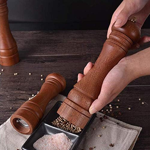 Modern Design Adjustable Wooden Ceramic Pepper Mill Set