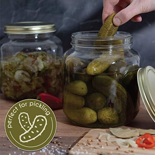 6-Piece Glass Mason Jars with Airtight lids