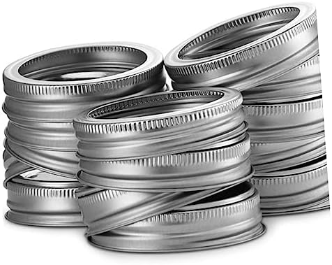 24 Pack Mason Jar Hanging Rack with Tinplate Wire Handles and Lid Rings