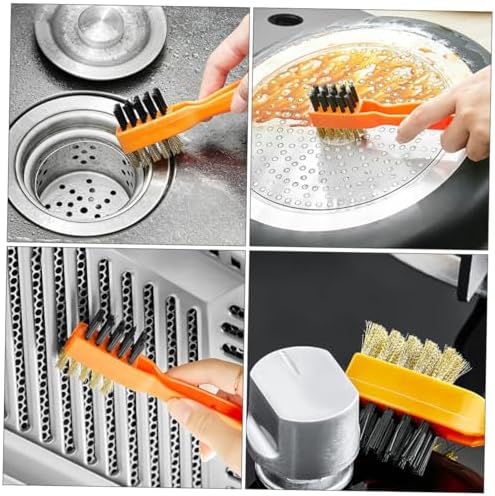 COOLHIYAMulti-Purpose Cleaning Brush Set 2pcs for Windows Groove Floors Sinks