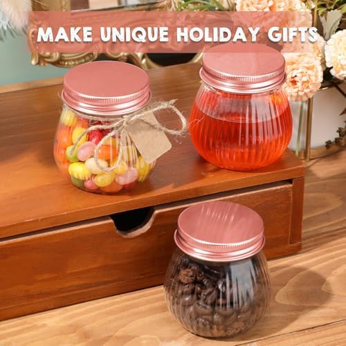 Yungyan 50-Piece 4 oz Rose Gold Mason Jars with Lids