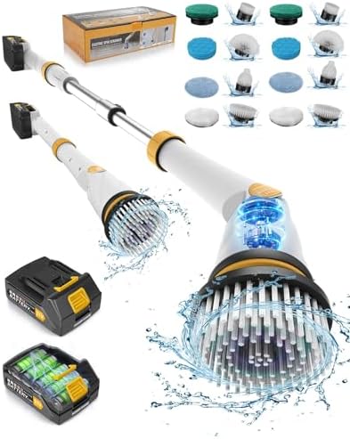 Zordin 4000mAh Cordless Electric Spin Scrubber