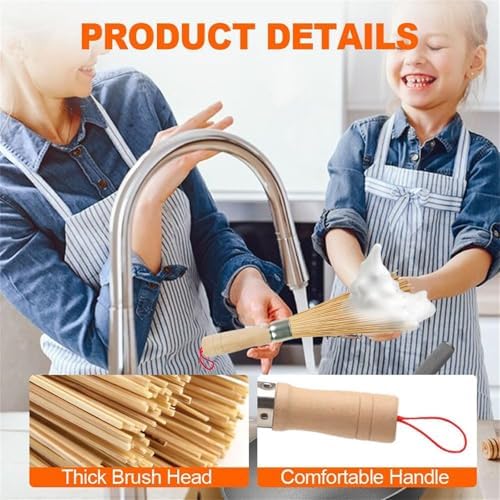 Natural Cleaning Brush Set for Home Kitchen Use