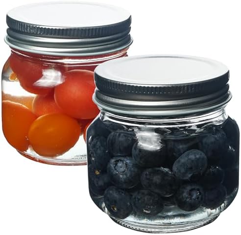 Durable Lead-Free Glass Mason Jars for Canning Storage