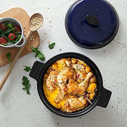 Large Ceramic Casserole with Lid Oven Kitchen Essential