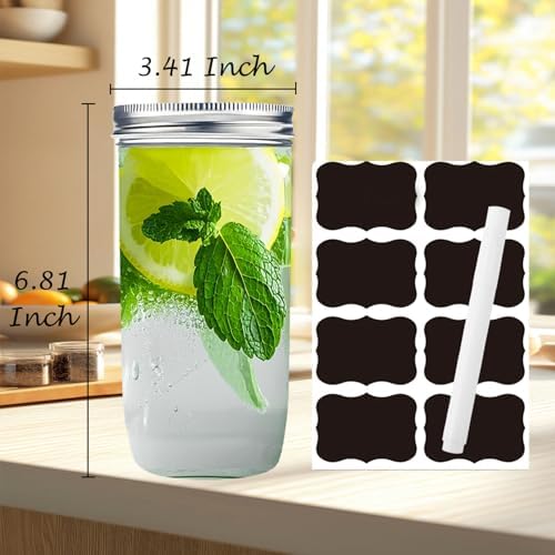 Bluwtpoclan 24oz Mason Jars 6 Pack