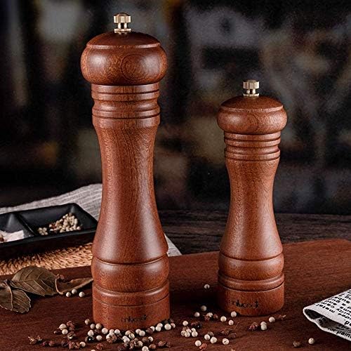 Modern Design Adjustable Wooden Ceramic Pepper Mill Set