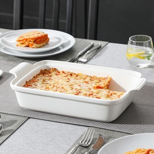 MALACASA 34 Quart Casserole Dish with Lid