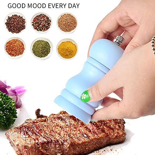 Premium Oak Wood Salt Pepper Grinder with Ceramic Mill Set