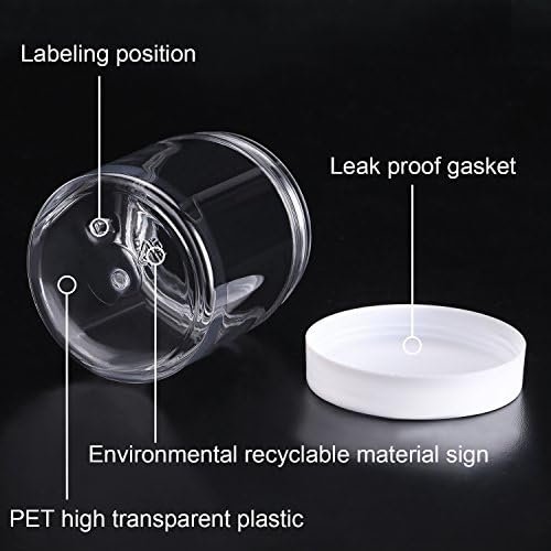 12-Pack Durable 8oz Clear Plastic Jars with Lids