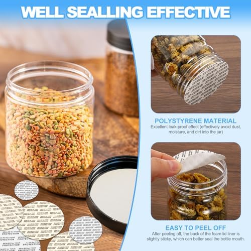 PATIKIL 58mm PS Stick-On Lid Seals 500Pack