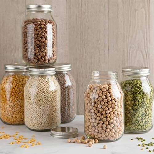 Perfect 4-Pack of Glass Mason Jars for Canning and Storage