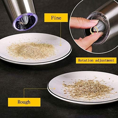 Electric Salt Pepper Grinder Set - Blue Light