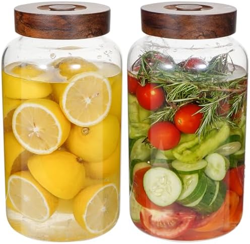 Airtight Glass Jars for Fermenting Preserving 6 Pack 2300ml Capacity