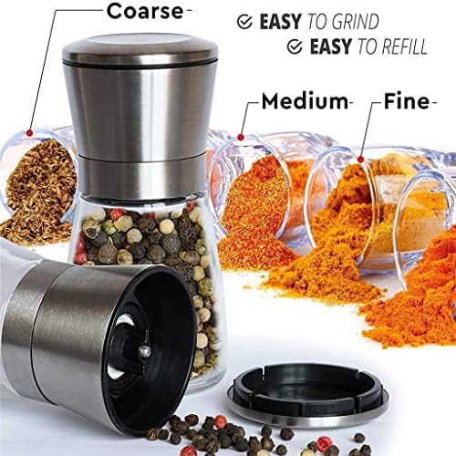 Stainless Steel Salt and Pepper Mill Grinder Kitchen Essential