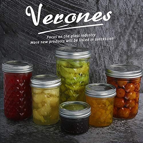 VERONES 22 Oz Wide Mouth Mason Jars with Lids 9 Pack