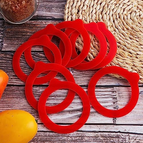 12-Pack silicone Jar Gaskets for Mason Cans Airtight Seals in Red
