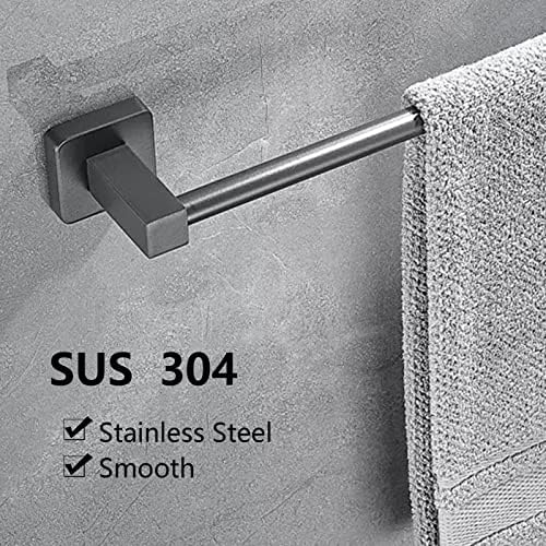 LIQNGWNG Single Shower Towel Rail Stainless Steel Towel Hanger 40cm Grey